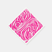Roze zebra print servet (Hoek)