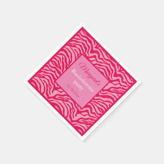 Roze Zebra print Servet (Hoek)