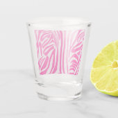 Roze zebra print shot glas (Achterkant)