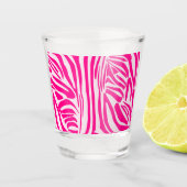 Roze zebra print shot glas (Voorkant)