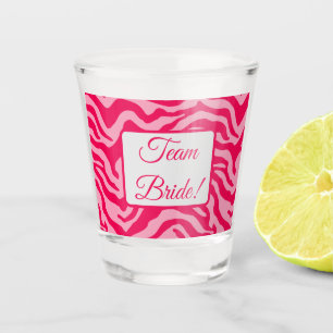 Roze zebra print shot glas