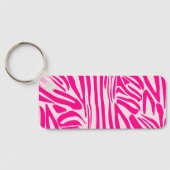 Roze zebra print sleutelhanger (Achterkant)