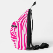 Roze zebra print sling bag (Rechts)