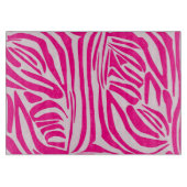 Roze zebra print snijplank (Voorkant)