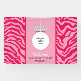 Roze zebra print spandoek