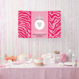 Roze zebra print spandoek