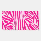 Roze zebra print spandoek (Horizontaal)