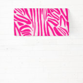 Roze zebra print spandoek (Insitu)