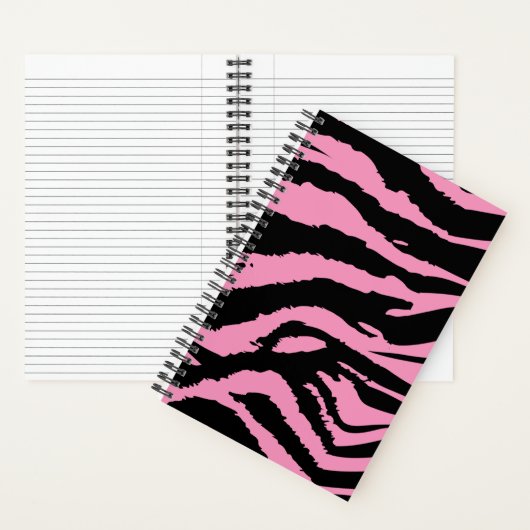 Roze Zebra Print Spiraal Notitieboek (Binnen)