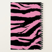 Roze Zebra Print Spiraal Notitieboek (Achterkant)