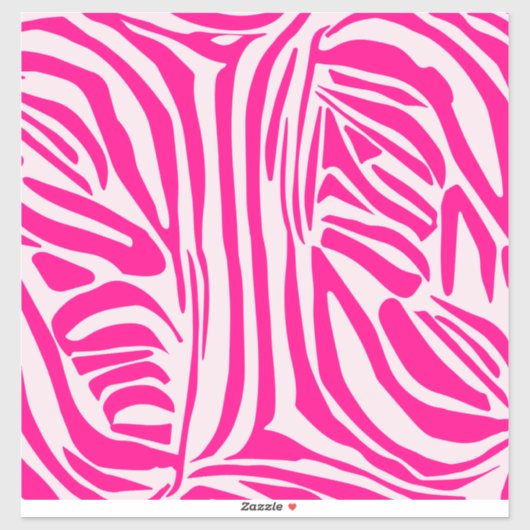 Roze zebra print sticker (Vel)