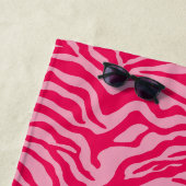 Roze Zebra print Strandlaken (In situ)