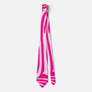 Roze zebra print stropdas