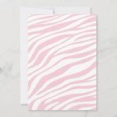Roze Zebra Print Sweet 16 Birthday Invitations Kaart (Achterkant)