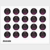Roze Zebra Print Sweet 16 Envelop Sticker/seal Ronde Sticker (Vel)