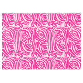 Roze zebra print tafelkleed (Voorkant (Horizontaal))