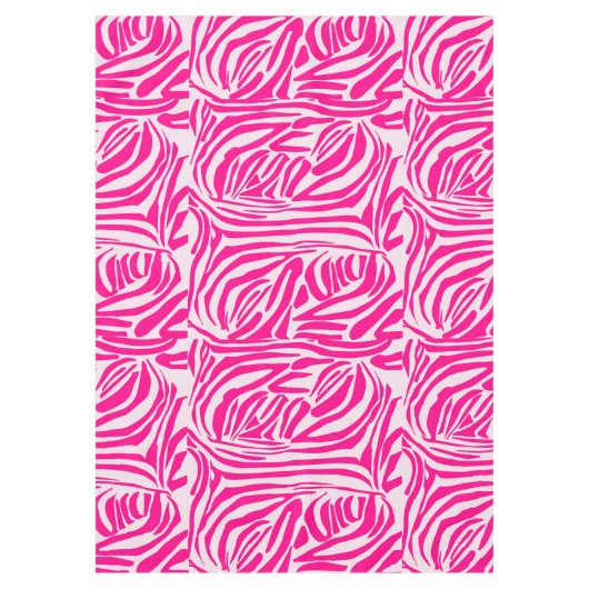 Roze zebra print tafelkleed (Voorkant)