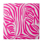 Roze zebra print tegeltje (Voorkant)