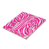 Roze zebra print tegeltje (Zijkant)