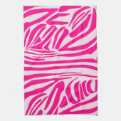 Roze zebra print theedoek (Verticaal)