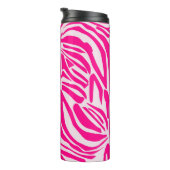 Roze zebra print thermosbeker (Geroteerd rechts)