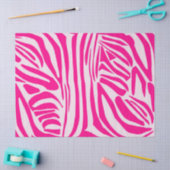 Roze zebra print tissuepapier (Craft)