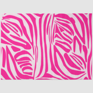 Roze zebra print tissuepapier