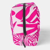 Roze zebra print toilettasje (Rechts)