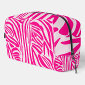 Roze zebra print toilettasje (Rechterhoek)