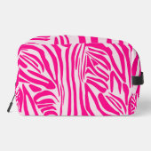 Roze zebra print toilettasje (Achterkant)