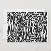 Roze Zebra print uitnodiging (Achterkant)