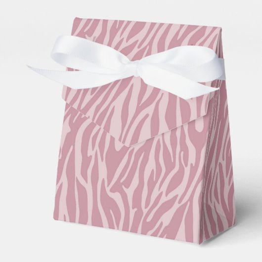 Roze Zebra print verjaardag Bedankdoosjes (Voorkant Zijde)