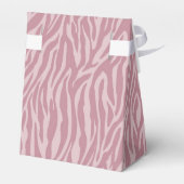 Roze Zebra print verjaardag Bedankdoosjes (Achterkant)