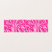 Roze zebra print visitekaartje (Buitenkant ongevouwen)