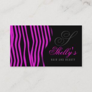 Roze Zebra Print Visitekaartje