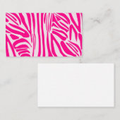 Roze zebra print visitekaartje (Voorkant / Achterkant)