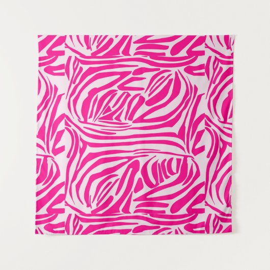 Roze zebra print wandkleed (Voorkant)