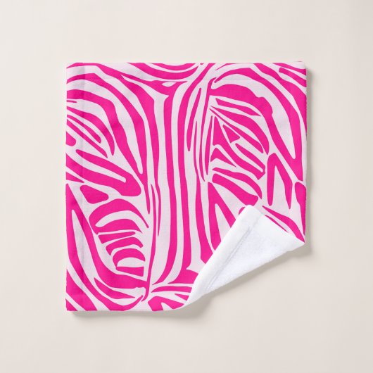 Roze zebra print washandje (Wasdoekje)