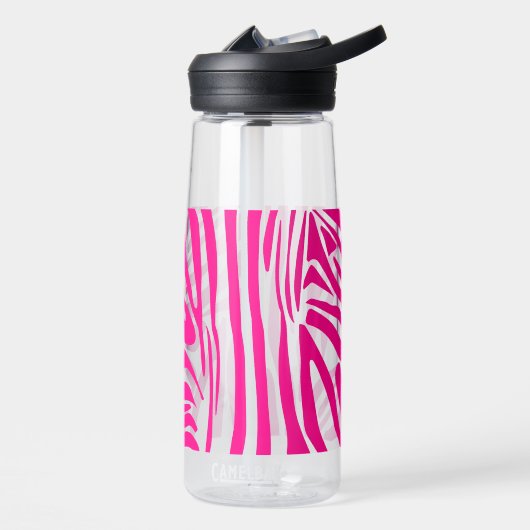 Roze zebra print waterfles (Links)