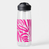 Roze zebra print waterfles (Voorkant)