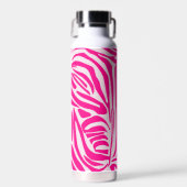 Roze zebra print waterfles (Voorkant)