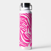 Roze zebra print waterfles (Achterkant)