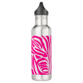 Roze zebra print waterfles  (Links)
