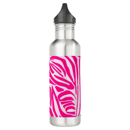 Roze zebra print waterfles  (Links)
