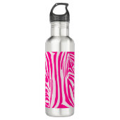 Roze zebra print waterfles (Voorkant)