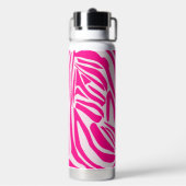 Roze zebra print waterfles (Achterkant)