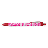 Roze zebra print zwarte inkt pen (Bovenkant)