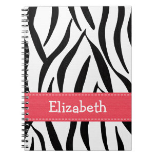 Roze Zebra - Printerblad voor huidafdrukken Notitieboek