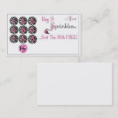 Roze Zebra Punch Card Klantenkaartje (Voorkant / Achterkant)