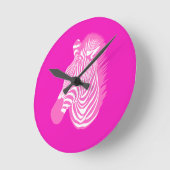Roze Zebra Ronde Klok (Hoek)
